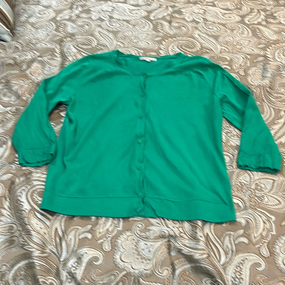 Gap, green 3/4 sleeve cardigan